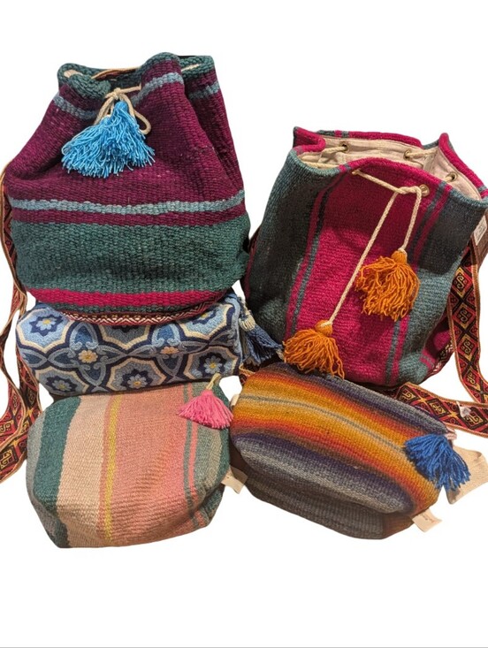 Sumaq Qara Handbags - Peruvian Handwoven Bags Lot; 2 Shoulder Bags & 2 Wristlets🎁FREE COSMETIC BAG!